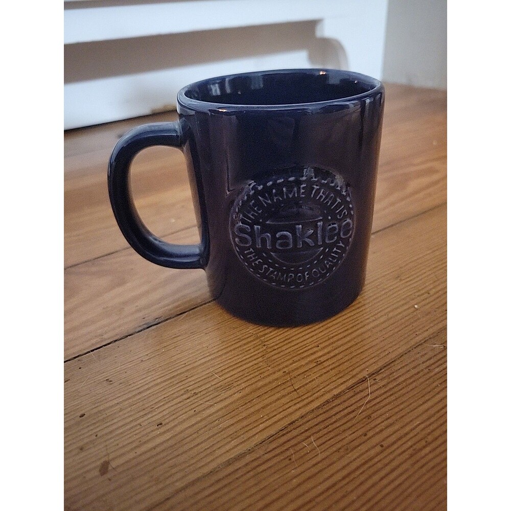 Vintage 1982 Shaklee Stamp of Quality Coffee Tea Mug Blue Cup
